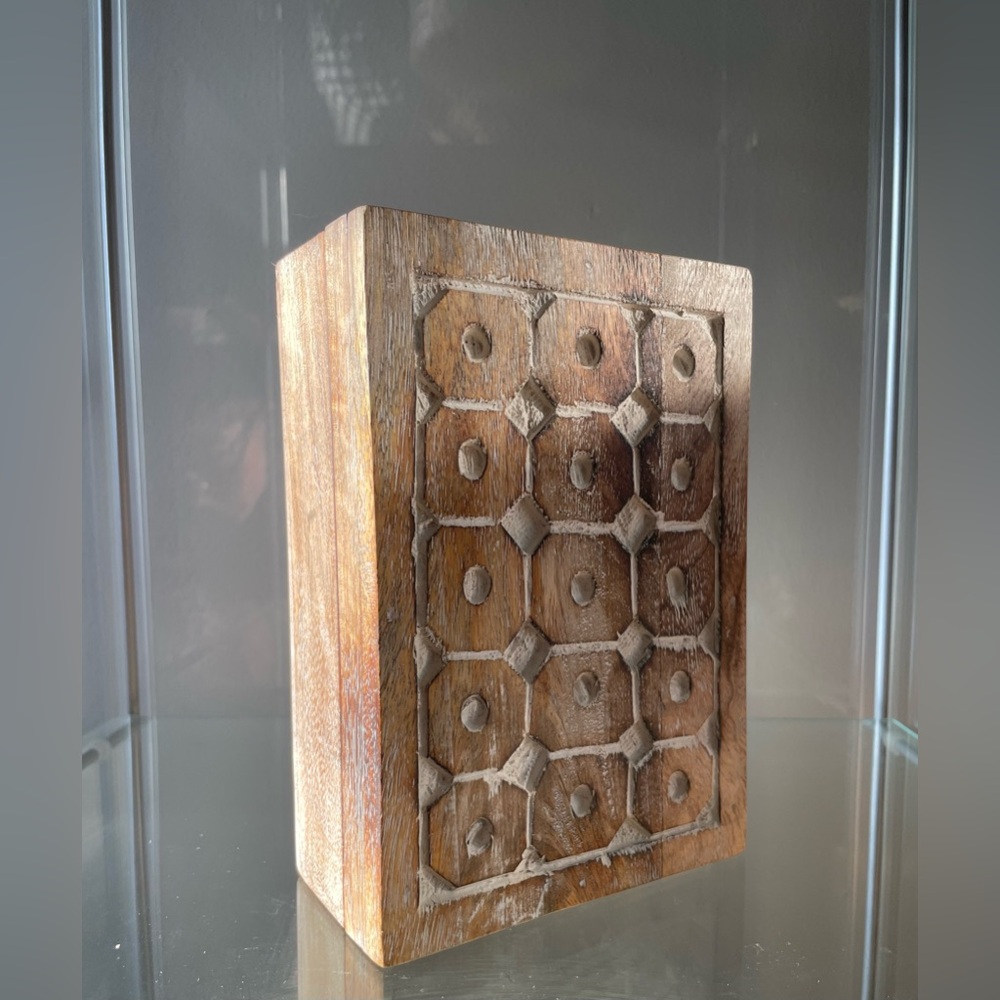 Rustic Engraved Wooden Box - Picture 11 of 13